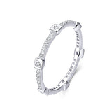 925 Sterling Silver Ring with Pavé Setting CZ - Size 6.0
