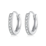 925 Sterling Silver Pavé Setting Gold Plated Earrings for Women