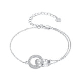 925 Sterling Silver CZ Pavé Setting Bracelet