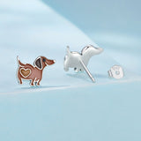 925 Sterling Silver Enamel Oxidized Earrings for Women
