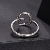 925 Sterling Silver Moissanite 0.25cm White Gold Plated Ring - Size E for Women