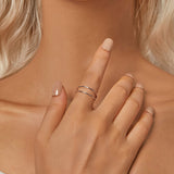 925 Sterling Silver & White Gold Plated Ring for Women - Stylish Width 2.3-6.3mm