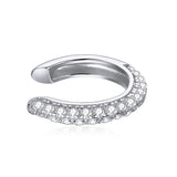 S925 Sterling Silver Pavé Set CZ Earrings - 1.1cm for Women