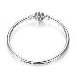 925 Sterling Silver 5.8CM Diameter and 0.3CM Thick Bracelet for Women