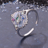 925 Sterling Silver Pendant 1.5*1.2 cm with Enamel and CZ for Women