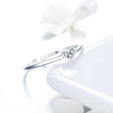 925 Sterling Silver Plated Platinum Pavé Setting CZ Ring
