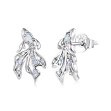 925 Sterling Silver White Nano Opal CZ 1.3*0.8cm Earrings for Women
