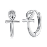 925 Sterling Silver Oxidized Silver Earrings 1.2x0.6cm for Women