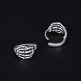 925 Sterling Silver Oxidized Earrings 12x7mm for Women
