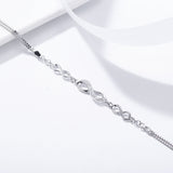 925 Sterling Silver Bracelet 22CM for Women