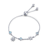925 Sterling Silver Adjustable Bracelet for Women - 22cm