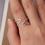 925 Sterling Silver Oxidized Silver 0.12-0.9cm Ring for Unisex
