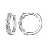 925 Sterling Silver Moissanite 0.1 Carat Platinum Plated Earrings for Women