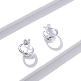 925 Sterling Silver Earrings with Pavé Setting CZ