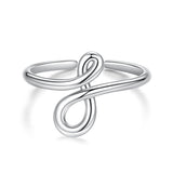 925 Sterling Silver Oxidized Silver 0.16 cm Ring