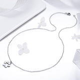 925 Sterling Silver Necklace with SCN Pendant 1.5x1.4cm for Women