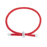 925 Sterling Silver and White Gold Plated Rope Bracelet for Men