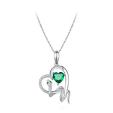 S925 Sterling Silver Plated Platinum Necklace with Pavé Setting and CZ