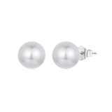925 Sterling Silver Earrings with Quality Shell Pearl in White Gold Plating for Women
