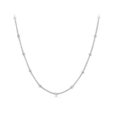 925 Sterling Silver Plated Platinum 45cm Necklace for Women