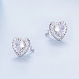 925 Sterling Silver Pavé Setting CZ Earrings