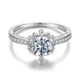 925 Sterling Silver Moissanite Ring 1ct Size 6