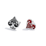S925 Sterling Silver Oxidized Earrings with Enamel - Perfect for Any Occasion