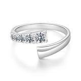 925 Sterling Silver Moissanite Ring Size E