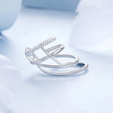 925 Sterling Silver Earrings with CZ and White Gold Plating