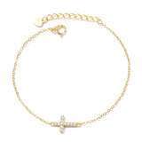 925 Sterling Silver Bracelet with Pavé Setting CZ, 155+25mm for Women