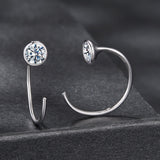 925 Sterling Silver Moissanite 0.3 Carat Earrings for Women