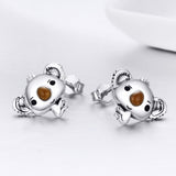 925 Sterling Silver Earrings 1.1*1.2cm for Women