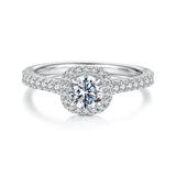925 Sterling Silver Moissanite 0.5 Carat Ring for Women - Size 6