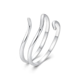 925 Sterling Silver Oxidized Silver Adjustable Ring for Men