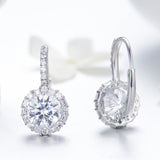925 Sterling Silver Earrings with Pavé Set CZ for Women