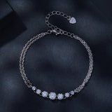 925 Sterling Silver 5MM Moissanite Bracelet for Women