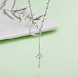 925 Sterling Silver Necklace 55cm with Heart Pendant for Women