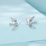 925 Sterling Silver Oxidized CZ Earrings for Women