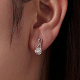 925 Sterling Silver 0.5 Carat Moissanite Earrings for Women