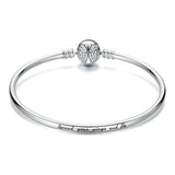 925 Sterling Silver 17.0 cm Oxidized CZ Bracelet for Women