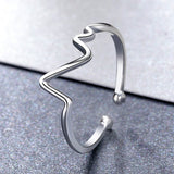 925 Sterling Silver Platinum Plated 0.1cm Ring for Men