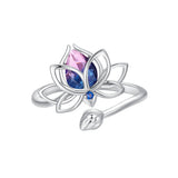 925 Sterling Silver Pavé Setting CZ & Synthetic Tourmaline Ring for Women