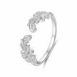 925 Sterling Silver White Gold Plated Ring with Pavé Setting CZ for Women