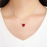 925 Sterling Silver Adjustable Necklace 37-45cm with 1.4*2cm Pendant for Women