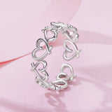 925 Sterling Silver and White Gold Plated Ring for Women