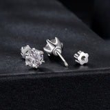 925 Sterling Silver 0.5 Carat Moissanite Earrings for Women