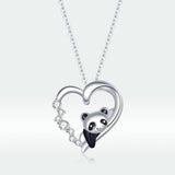 S925 Sterling Silver Adjustable Necklace with CZ and Enamel Pendant