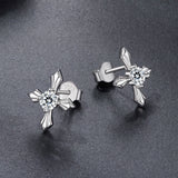 925 Sterling Silver 0.30 Carat Genuine Moissanite Earrings for Women