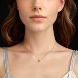 925 Sterling Silver & Moissanite Necklace, 40+5cm Length, White Gold Plated, Women's Jewelry