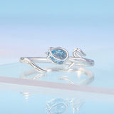 925 Sterling Silver 1.9mm Synthetic Spinel Ring for Women